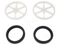 Wheel; white; Shaft: knurled; push-in,screw; Ø: 90mm; W: 10mm; 2pcs. POLOLU POLOLU-4939