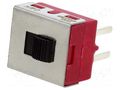 Switch: slide; Pos: 2; DPDT; 6A/120VAC; 6A/28VDC; ON-ON; THT; 1000 C&K 1201M2S1CQE2