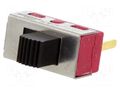Switch: slide; Pos: 2; SPDT; 6A/120VAC; 0.4A/28VDC; ON-ON; THT; 1000 C&K 1101M2S3CGE2