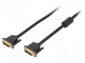 Cable; DVI-D (24+1) plug,both sides; 1.5m; black; dual link VENTION EAABG