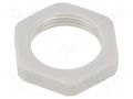 Nut; Thread: PG; polyamide; PMAFIX MN; grey; 30mm; Thread: PG16 PMA I-GMN-16