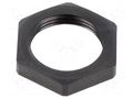 Nut; Thread: metric; polyamide; PMAFIX MN; black; Pitch: 1.5; 32mm PMA I-BMN-M25