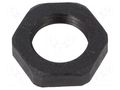 Nut; Thread: PG; polyamide; PMAFIX MN; black; 22mm; Thread: PG9 PMA I-BMN-09
