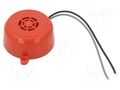 Sound transducer: piezo signaller; Sound level: 90dB; Colour: red ANMAR BCP-A24