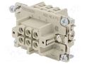 Connector: HDC; female; HDC; PIN: 6; 24A; 500V; 6+PE; size 3; screws WEIDMÜLLER 1200200000