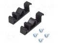 DIN rail mounting bracket; black; polyamide; Rail: TS35 HAMMOND HM-1427DINCLIP