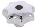 Knob; Ø: 80mm; Int.thread: M16; aluminium; DIN 6336; polished ELESA+GANTER DIN6336AL80-M16DPL