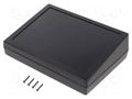 Enclosure: desktop; X: 189mm; Y: 134mm; Z: 54.6mm; ABS; black GAINTA G1183B