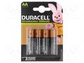 Re-battery: Ni-MH; AA; 1.2V; 1300mAh; blister; 4pcs. DURACELL ACCU-R6-1300/DR-B4