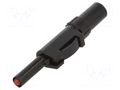 Connector: 4mm banana; plug; 30A; 60VDC; black; insulated; 5mΩ HIRSCHMANN T&M 931824-100