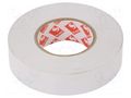 Tape: electrical insulating; W: 19mm; L: 33m; Thk: 0.13mm; white SCAPA SCAPA-2702A-19/33W