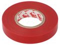 Tape: electrical insulating; W: 12mm; L: 25m; Thk: 0.13mm; red; 180% SCAPA SCAPA-2702A-12/25R