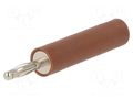 Connector: 2mm banana; adapter; 10A; 70VDC; brown; nickel plated SCHÜTZINGER A20-40SNI-BR