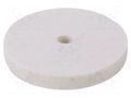 Polishing wheel; Ø: 75mm; Øhole: 10mm; felt WOLFCRAFT WF2130000