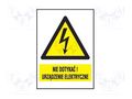 Safety sign; warning; PVC; W: 52mm; H: 74mm ANRO 1EOA52/74PCV