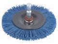 Wheel brush; 75mm; Mounting: 1/4",hexagonal; wire; W: 10mm WOLFCRAFT WF2726000
