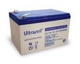 UL lead acid battery 12 V, 12 Ah (UL12-12), white-blue - Faston (4.8mm) lead acid battery, VdS 78248