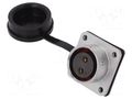 Connector: circular; socket; female; PIN: 2; IP67; SA20; 25A; 500V WEIPU SA2013/S2S