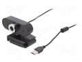 Webcam; black; USB; Features: Full HD 1080p,PnP; 1.45m; clip; 60° LOGILINK UA0371