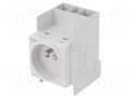 F-type socket; 230VAC; 16A; for DIN rail mounting HAGER SN216