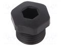 Stopper; PG7; IP54; polyamide; black; V-NE PG; Thread: PG; -20÷80°C HUMMEL HUMMEL-1255070111
