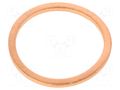 Gasket; copper; Thk: 1.5mm; Øint: 18mm; Øout: 22mm; DIN 7603 ELESA+GANTER DIN7603-CU-18-22-A