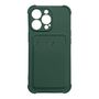 Card Armor Case Pouch Cover For Samsung Galaxy A22 4G Card Wallet Silicone Armor Cover Air Bag Green, Hurtel 5907769335914 5907769335914