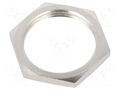 Nut; M63; brass; Thread: metric; Pitch: 1.5; Plating: nickel HELLERMANNTYTON ALNPB-M63-NPB-ML