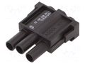 Connector: HDC; module; female; 1kV; PIN: 3; w/o contacts; 3.6mm AMPHENOL C146-B03801E8