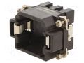 Frame for modules; male; size E6; C146,heavy|mate M; Modules: 2 AMPHENOL C146-P06002G8