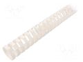 Wiring duct; white; polypropylene; UL94V-0; L: 0.5m; flexible HELLERMANNTYTON HELADUCTFLEX30-WH