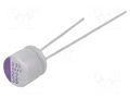 Capacitor: polymer; 22uF; 35VDC; THT; ±20%; Ø6.3x6mm; OS-CON SEPF PANASONIC 35SEPF22M