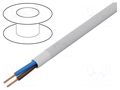 Wire; H03VV-F,OMY; 2x0.75mm2; round; stranded; Cu; PVC; textile ESPE OP-AC-2X0.75-WH