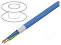 Wire; H03VV-F,OMY; 3G0.75mm2; round; stranded; Cu; PVC; textile ESPE OP-AC-3G0.75-BL