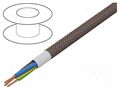 Wire; H03VV-F,OMY; 3G0.75mm2; round; stranded; Cu; PVC; textile ESPE OP-AC-3G0.75-DBR