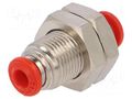 Push-in fitting; bulkhead,straight,inline splice; -0.99÷20bar AIGNEP 50050-4