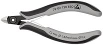 KNIPEX 79 02 120 ESD Precision Electronics Side Cutter ESD with multicomponent handles burnished 120 mm 79 02 120 ESD 4003773061595