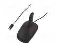 Antenna; automotive,SHARK; AM,FM; RAKU I (Coma); black; 12VDC 4CARMEDIA ANT.S19