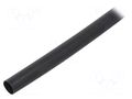 Heat shrink sleeve; 9.5mm; black; Diam.after shrinking: 3mm HELLERMANNTYTON TA379-3-PO-X-BK
