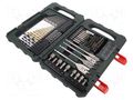 Drill set; plastic box; concrete,wood,metal,steel; 86pcs. METABO MTB.626708000