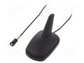 Antenna; SHARK; AM,FM; RAKU II female; black; 12VDC; RG174 4CARMEDIA ANT.S22