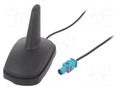 Antenna; SHARK; AM,FM; Fakra; black; 12VDC; RG174; with amplifier 4CARMEDIA ANT.S21