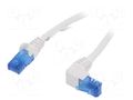 Patch cord; RJ45 plug,RJ45 angled plug; U/UTP; 6a; stranded; CCA Goobay U/UTP6A-90-020WH