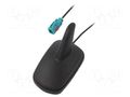 Antenna; SHARK; AM,FM; Fakra; black; 12VDC; RG174; with amplifier 4CARMEDIA ANT.S20