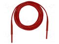 Test lead; red; 10m; Type: insulated; banana 4mm plug x2 GOSSEN METRAWATT GM-Z555P