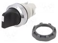 Switch: rotary; 22mm; black/silver; none; IP66; prominent; M3S ABB M3SS1-30B