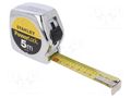 Measuring tape; L: 5m; Width: 25mm; metal; Class: II; yellow STANLEY STL-0-33-195