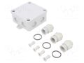 Enclosure: junction box; X: 94mm; Y: 94mm; Z: 45mm; duroplast; IP67 OBO BETTERMANN OBO-2001934