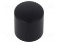 Knob; aluminium,thermoplastic; Øshaft: 6mm; Ø12x13mm; black CLIFF KMR12BNML