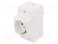 F-type socket (Schuko); 250VAC; 16A; for DIN rail mounting SCHNEIDER ELECTRIC A9A15303